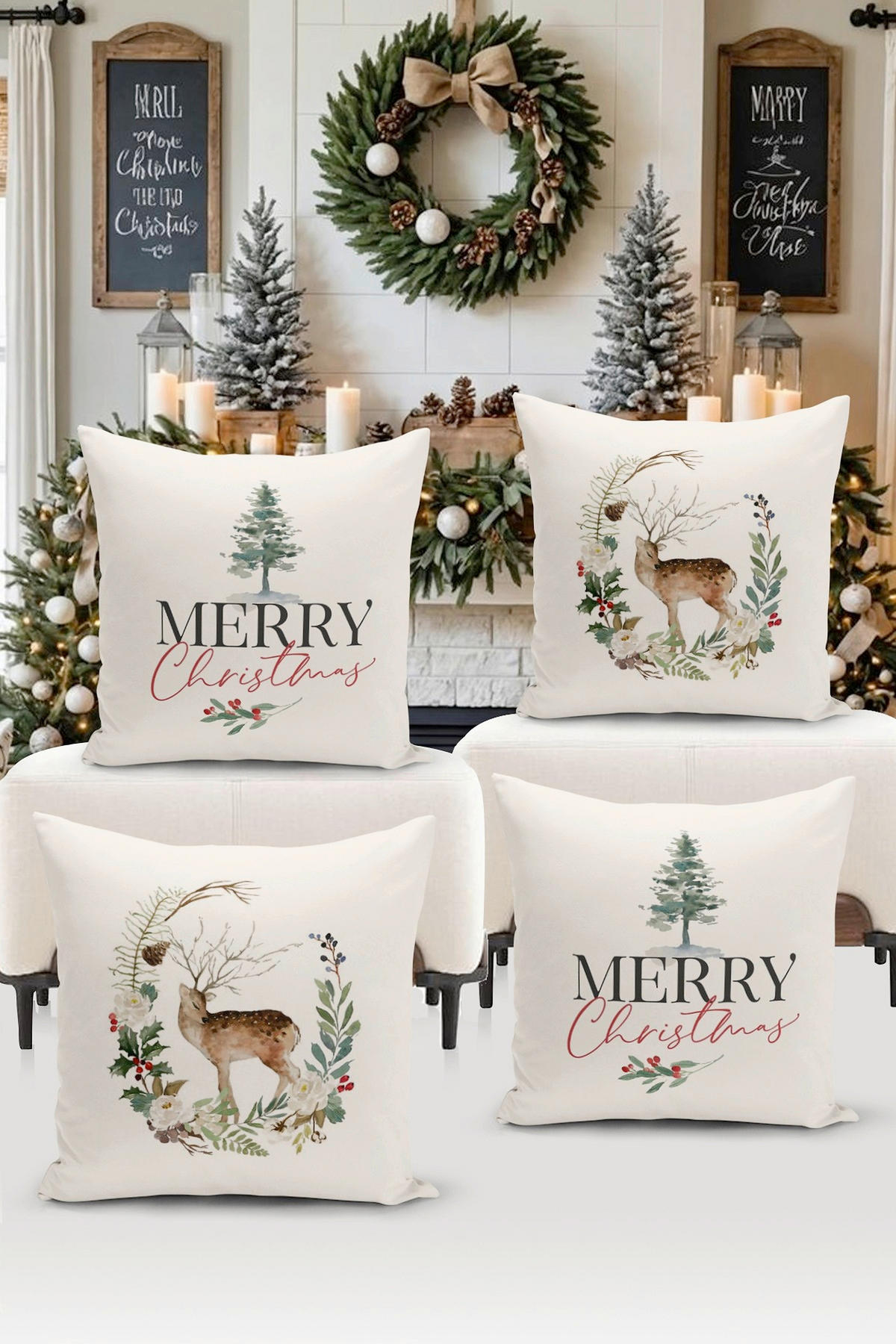 KISSENBEZUG-SET 43/43 cm  - Multicolor, Basics, Textil (43/43cm) - X-Mas