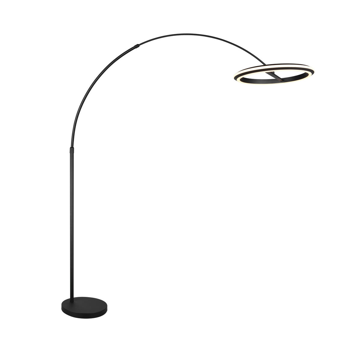 LED-STEHLEUCHTE Amador 45/205 cm   - Schwarz, Design, Metall (45/205cm) - Trio Leuchten