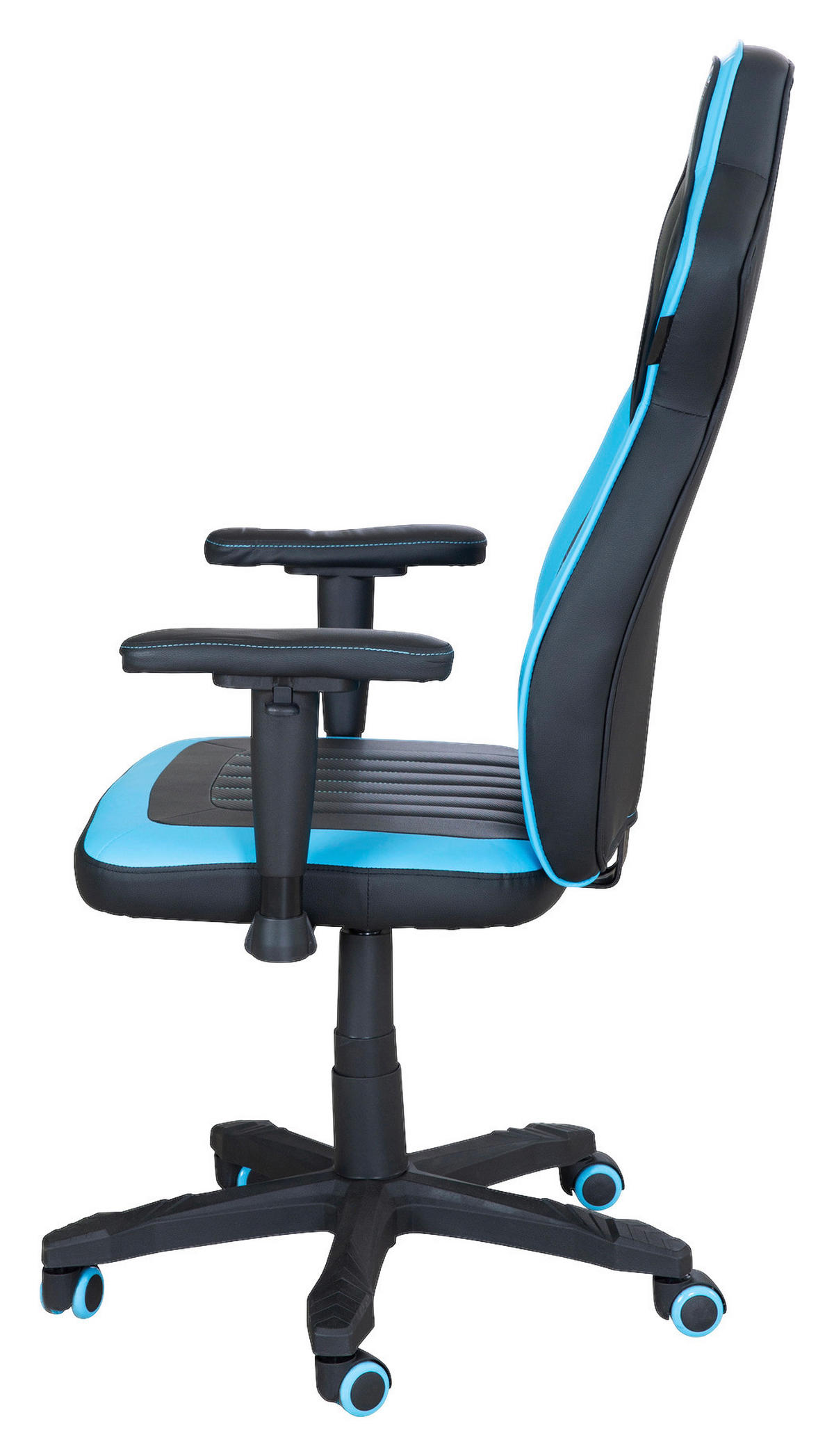 GAMINGSTUHL Blau, Schwarz Kunststoff, Textil   - Blau/Schwarz, MODERN, Kunststoff/Textil (59,5/102,5/66cm) - Minecraft