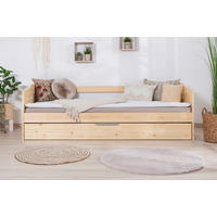 AUSZIEHBETT 90/200 cm,  in Kieferfarben, Bettschublade  - Kieferfarben, Natur, Holz/Kunststoff (90/200cm) - MID.YOU