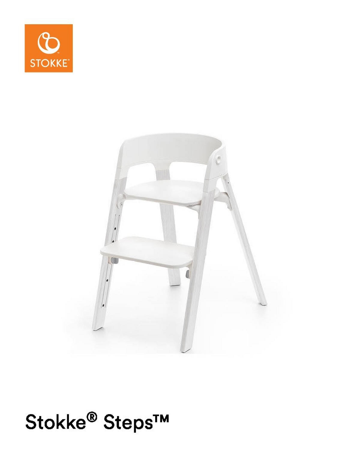 HOCHSTUHLSITZ Steps Weiß White  - Weiß, Basics, Kunststoff (54/12/45cm) - Stokke