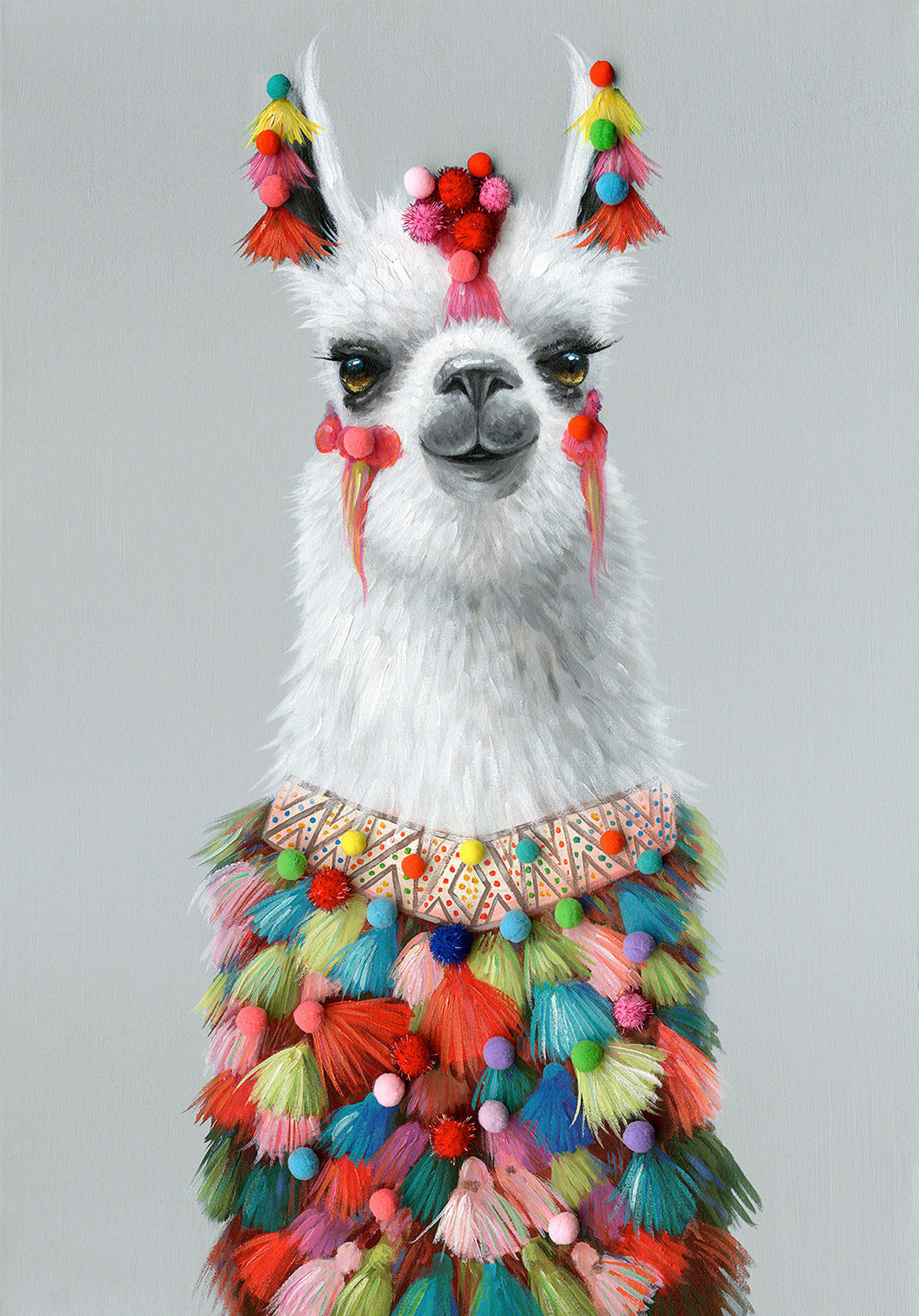 KUNSTDRUCK Tiere 70/100 cm  - Multicolor, Trend, Holz/Textil (70/100cm) - Monee