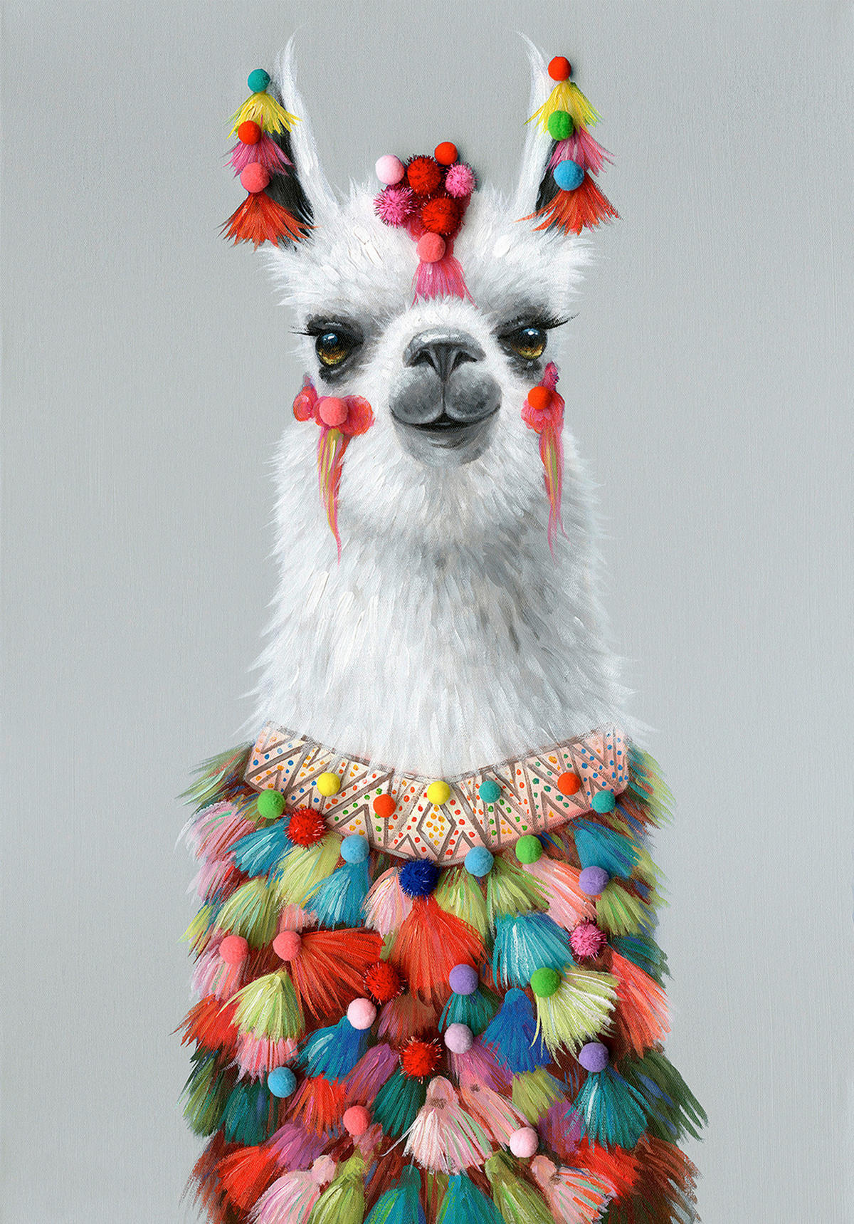 KUNSTDRUCK Tiere 70/100 cm  - Multicolor, Trend, Holz/Textil (70/100cm) - Monee