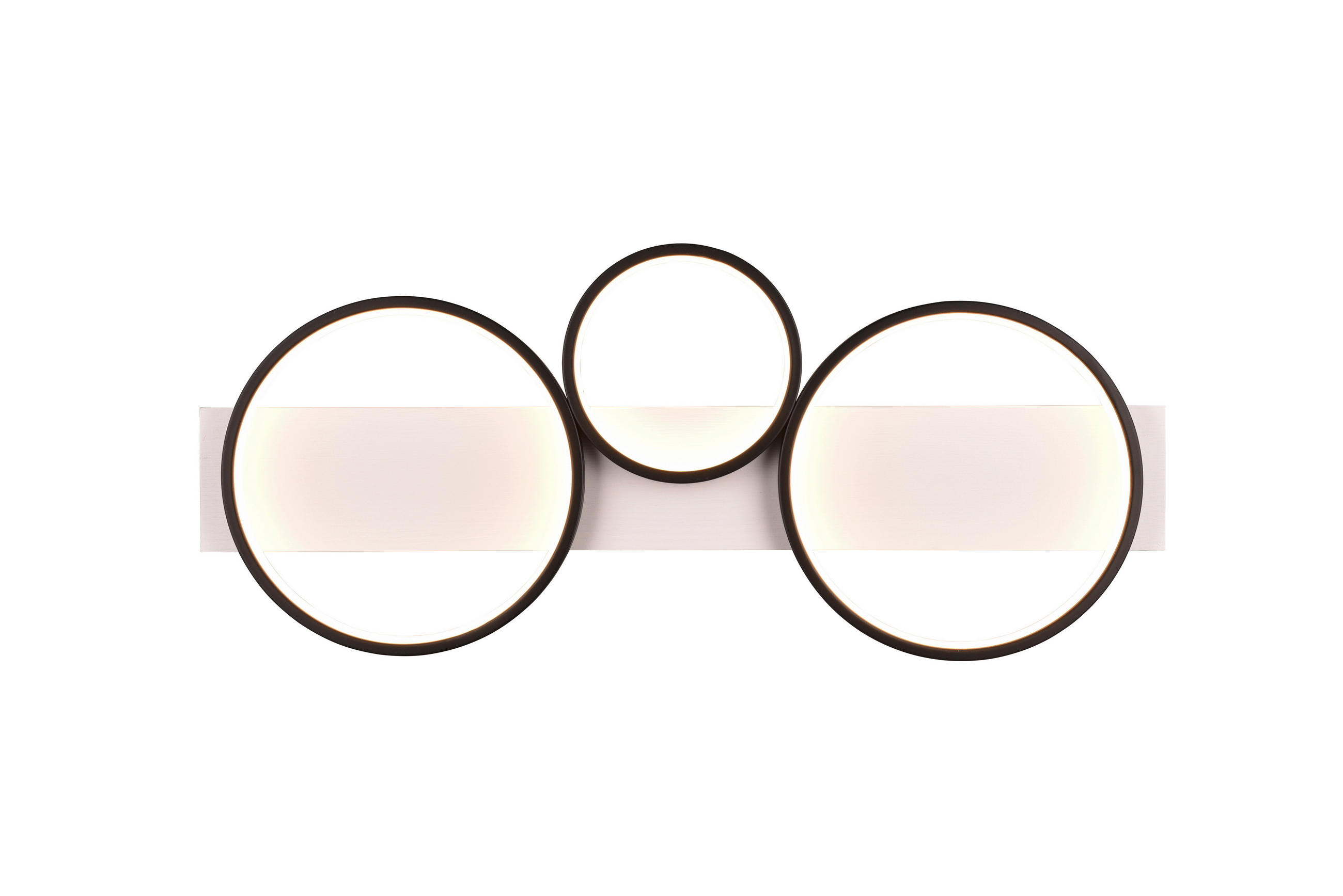 LED-DECKENLEUCHTE - Schwarz/Weiß, Design, Holz/Metall (80/8/34,5cm) - Trio Leuchten