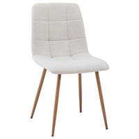 STUHL   Webstoff  Naturfarben, Beige  - Beige/Naturfarben, Design, Textil/Metall (45/87/55cm) - Stylife