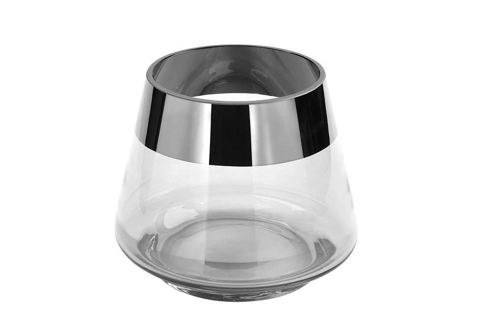 TEELICHTHALTER  - Chromfarben, Basics, Glas (11/9cm) - Fink