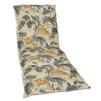 LIEGENAUFLAGE in Blau, Grün, Orange, Sandfarben, Beige, Hellbraun, Currygelb Floral  - Sandfarben/Blau, Basics, Textil (63/9/190cm)