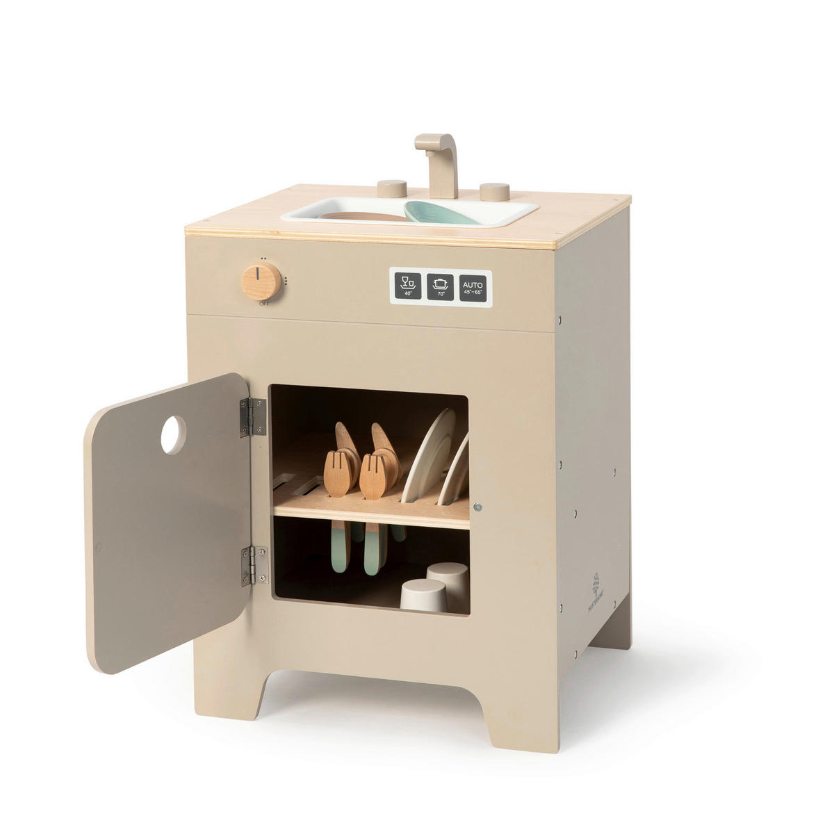 KINDERKÜCHE MIX & MATCH  - Naturfarben/Grau, Basics, Holz/Holzwerkstoff (35/31,5/55cm) - MUSTERKIND