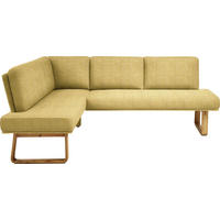 ECKBANK 174/240 cm  in Gelb, Eichefarben  - Eichefarben/Gelb, Design, Holz/Textil (174/240cm) - Dieter Knoll