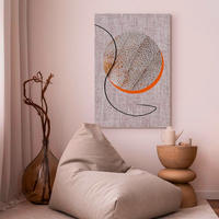 LEINWANDBILD Landschaft & Natur, Abstraktes 40/60/1.2 cm  - Orange/Cappuccino, Basics, Holzwerkstoff/Textil (40/60/1.2cm) - artgeist