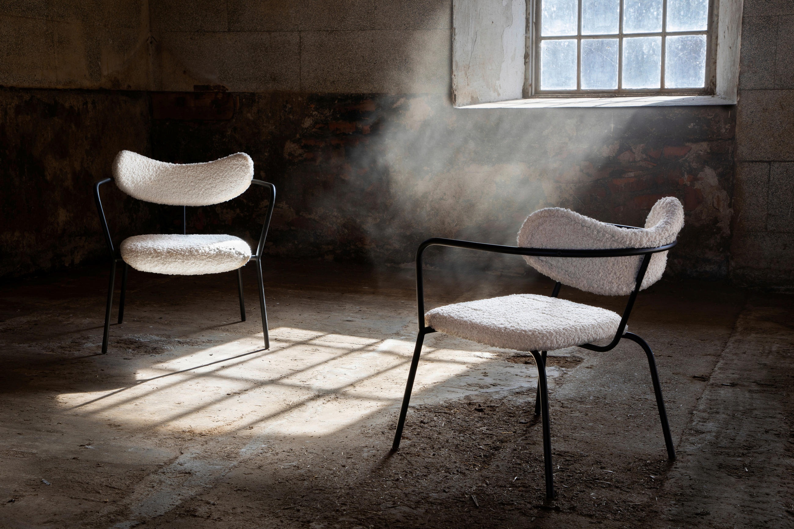 FÅTÖLJ i metall, textil svart, vit  - vit/svart, Design, metall/textil (68/69/67cm) - Livetastic