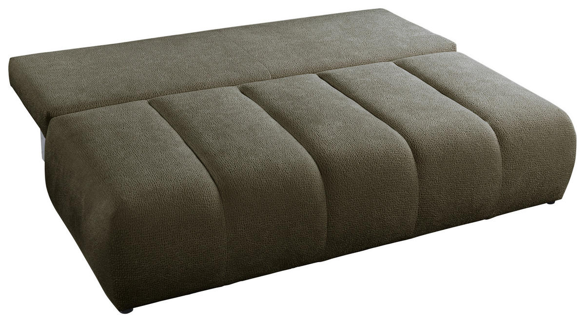 SCHLAFSOFA in Holz, Textil, Holzwerkstoff Olivgrün  - Creme/Schwarz, Design, Holz/Holzwerkstoff (209/100/103cm) - MID.YOU