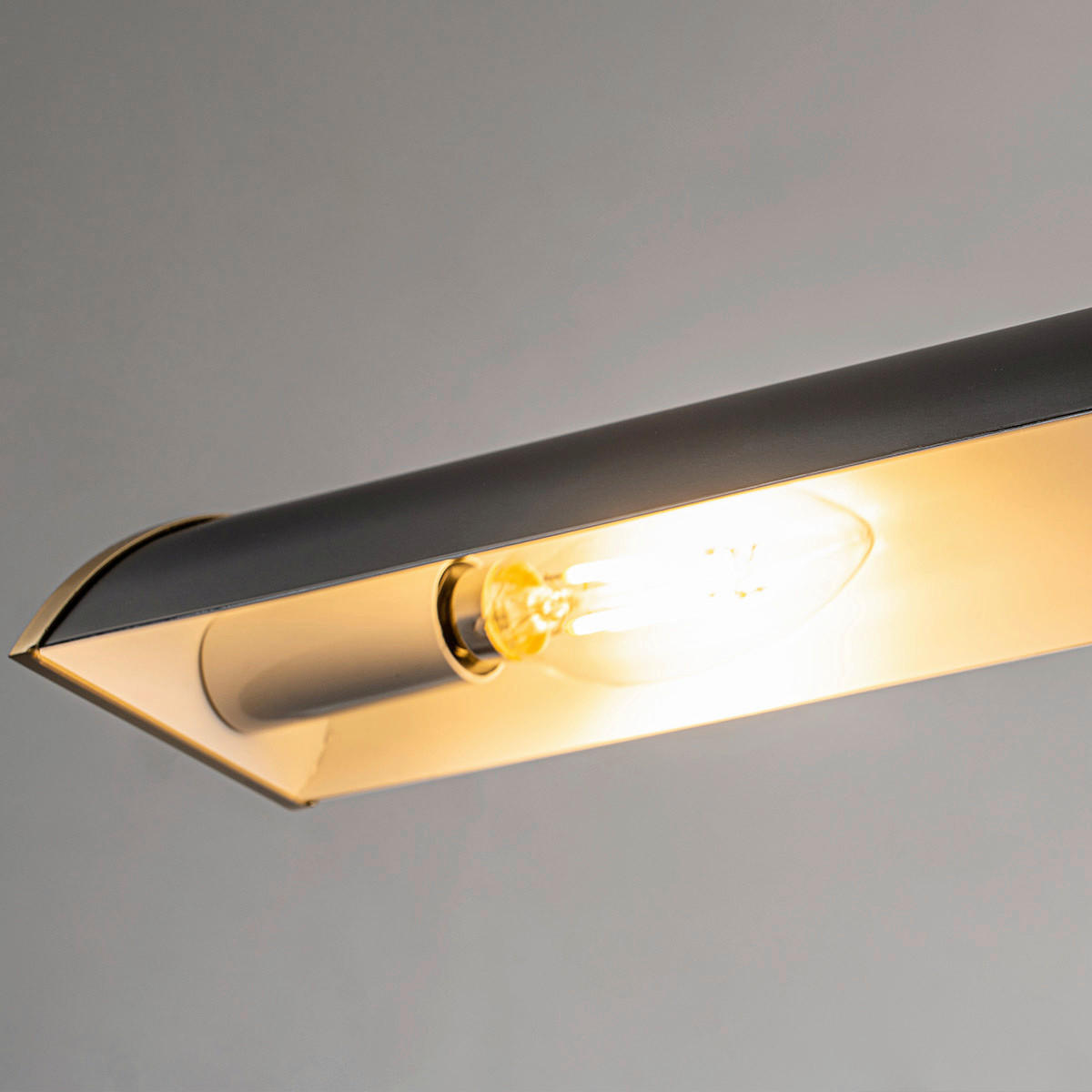 BILDERLEUCHTE Winchfield 12.7/44.5/31.8 cm  - Messingfarben/Schwarz, Konventionell, Metall (12.7/44.5/31.8cm) - Elstead Lighting