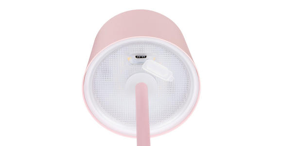 AKKU-TISCHLEUCHTE 9/22 cm  - Rosa, Basics, Metall (9/22cm) - Novel
