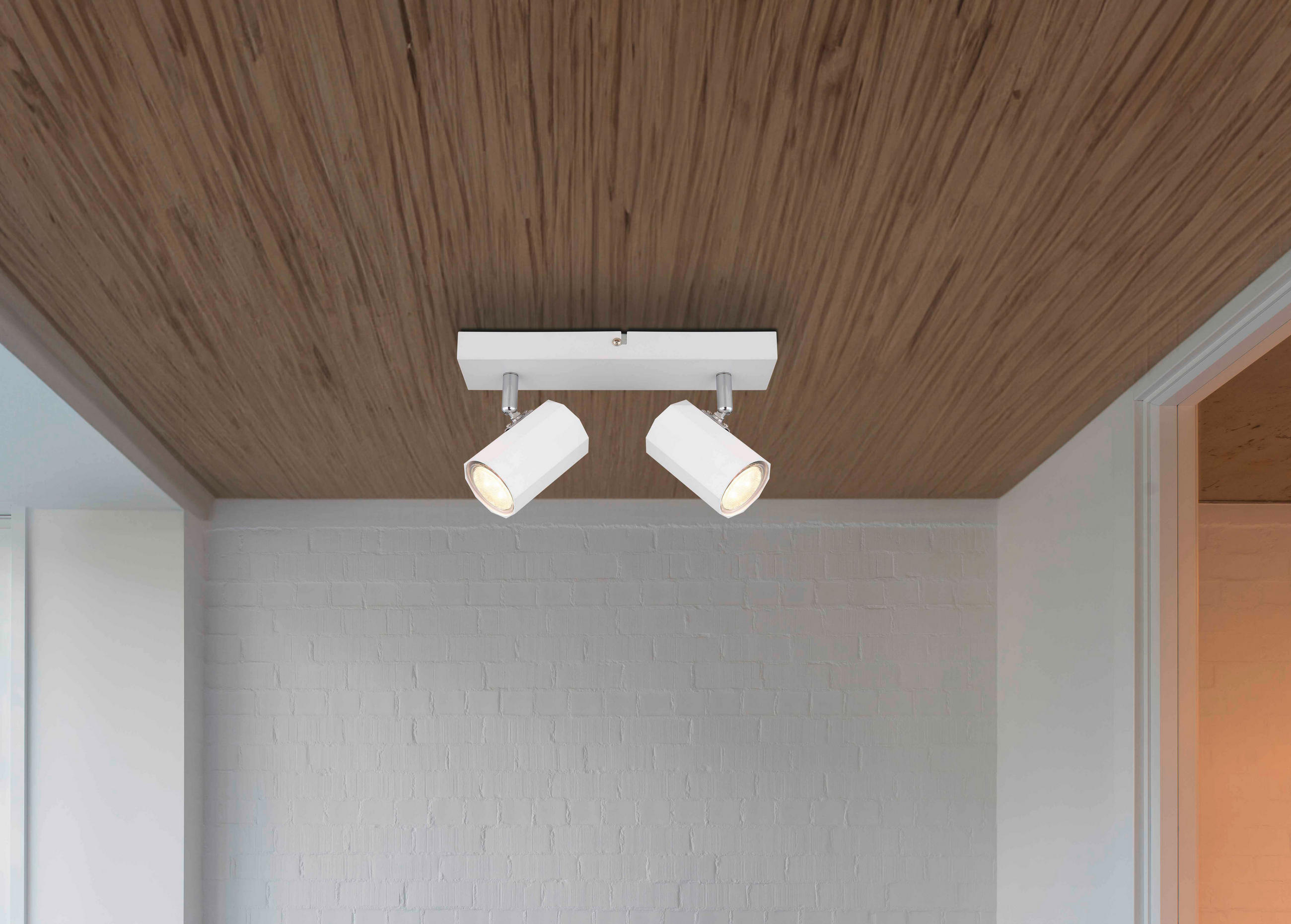 SPOTLIGHT JAMES 26/6/14,5 cm   - vit, Design, metall (26/6/14,5cm) - Globo