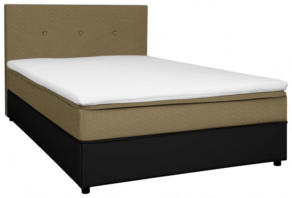 BOXBETT 120/200 cm  in Gelb, Schwarz  - Gelb/Schwarz, KONVENTIONELL, Holz/Textil (120/200cm) - Boxxx