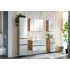 BADEZIMMER  in 160 cm  - Weiss/Eichefarben, Konventionell, Glas/Holzwerkstoff (160cm) - Held