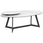 COUCHTISCH ESG 130/70/48 cm oval Anthrazit, Weiß  - Anthrazit/Weiß, Design, Glas/Keramik (130/70/48cm) - Dieter Knoll