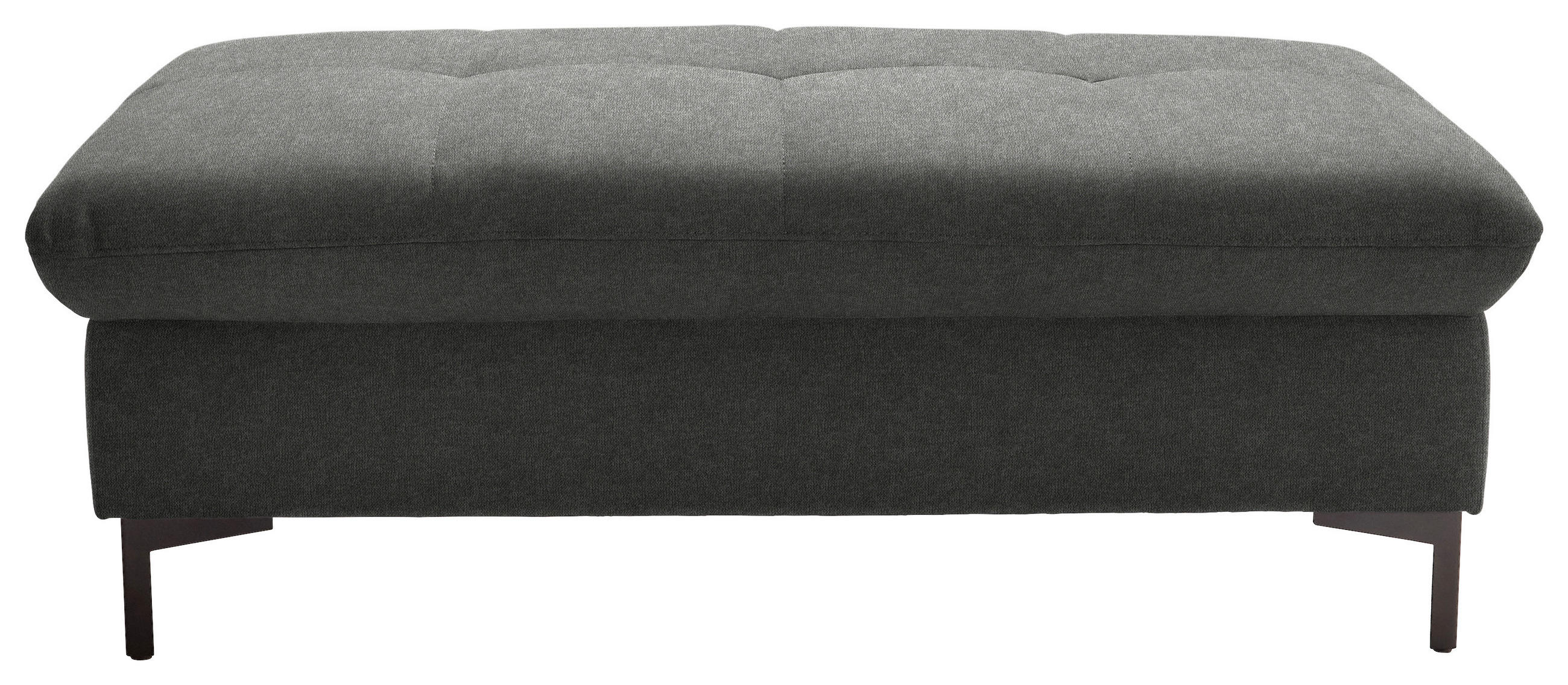 HOCKER in Textil Dunkelgrau  - Dunkelgrau/Schwarz, Design, Textil (124/46/68cm) - Xora