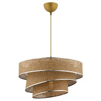 HÄNGELEUCHTE 40/72 cm   - Beige/Silberfarben, Design, Textil/Metall (40/72cm) - P & B