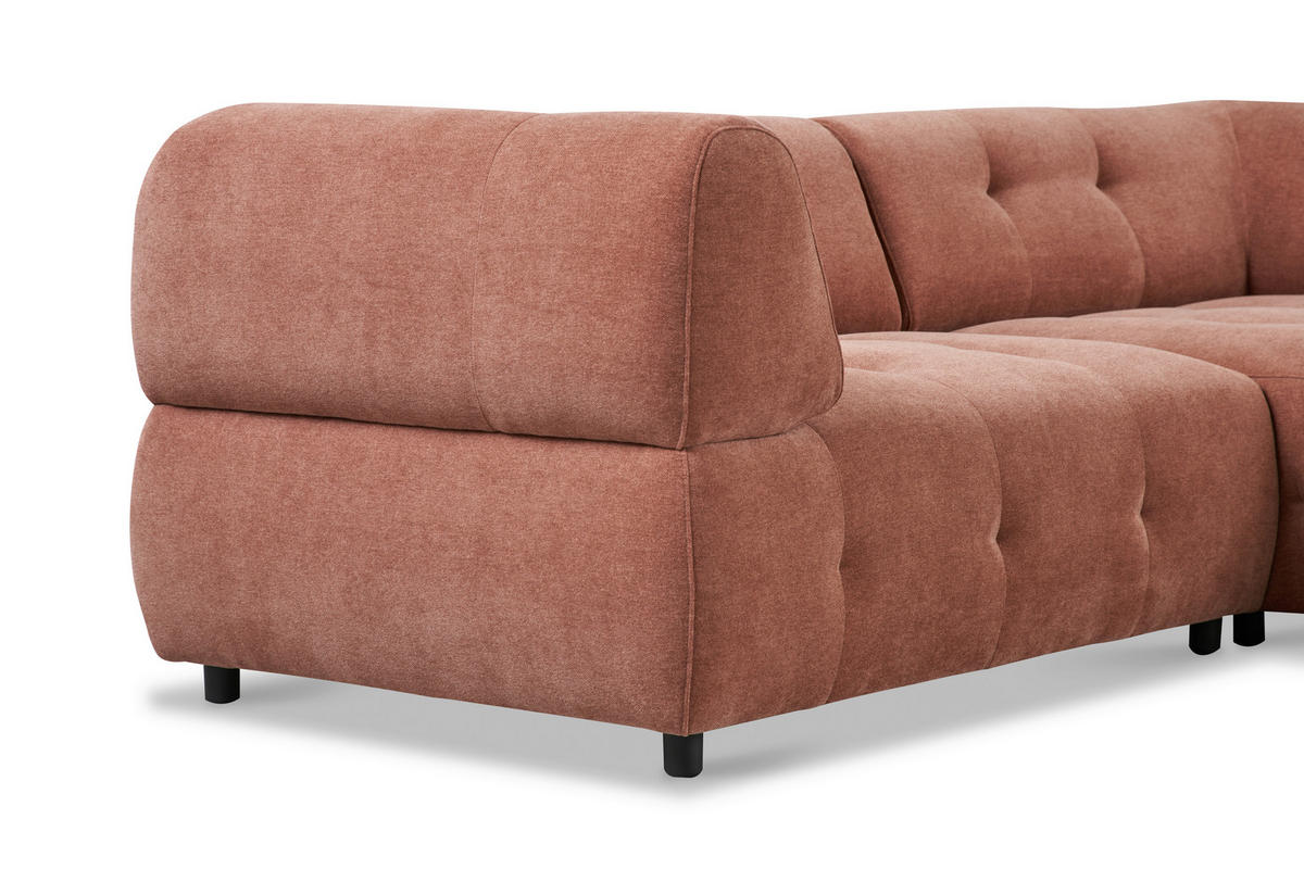 SOFFA i rostfärgad  - svart/rostfärgad, Design, textil/plast (244/73/140cm) - Pure Home Comfort