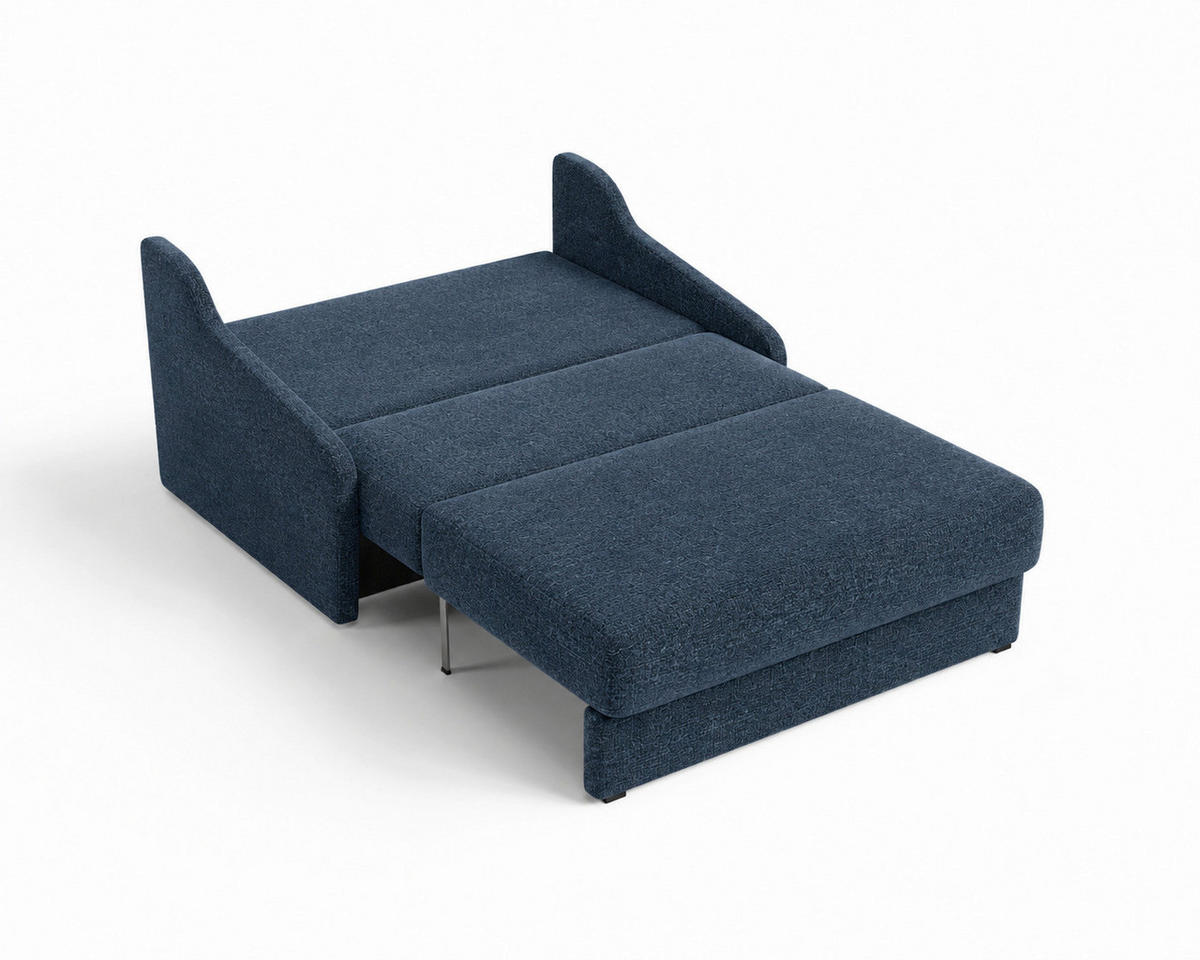 SCHLAFSOFA Dunkelblau  - Schwarz/Dunkelblau, Design, Kunststoff/Textil (136/86/113cm) - MID.YOU