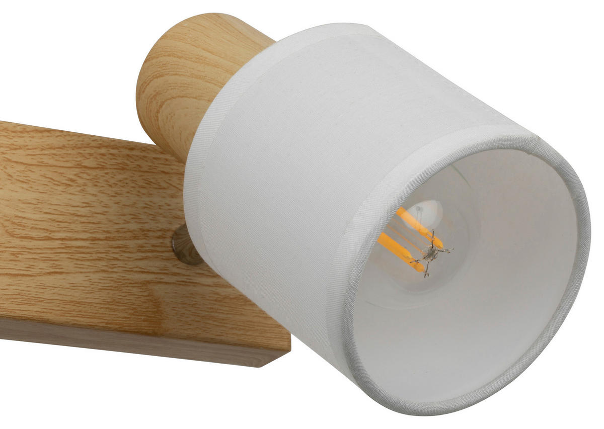 DECKENLEUCHTE    41/11,5/12,5 cm  - Weiß, Trend, Textil/Metall (41/11,5/12,5cm) - Novel