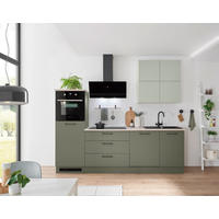 KÜCHENLEERBLOCK 260 cm   in Mintgrün, Grün  - Beige/Schwarz, Design, Holzwerkstoff/Metall (260cm) - MID.YOU