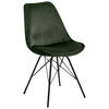 STUHL Samt Waldgrün  - Waldgrün/Schwarz, Trend, Textil/Metall (48,5/85,5/54cm) - Carryhome