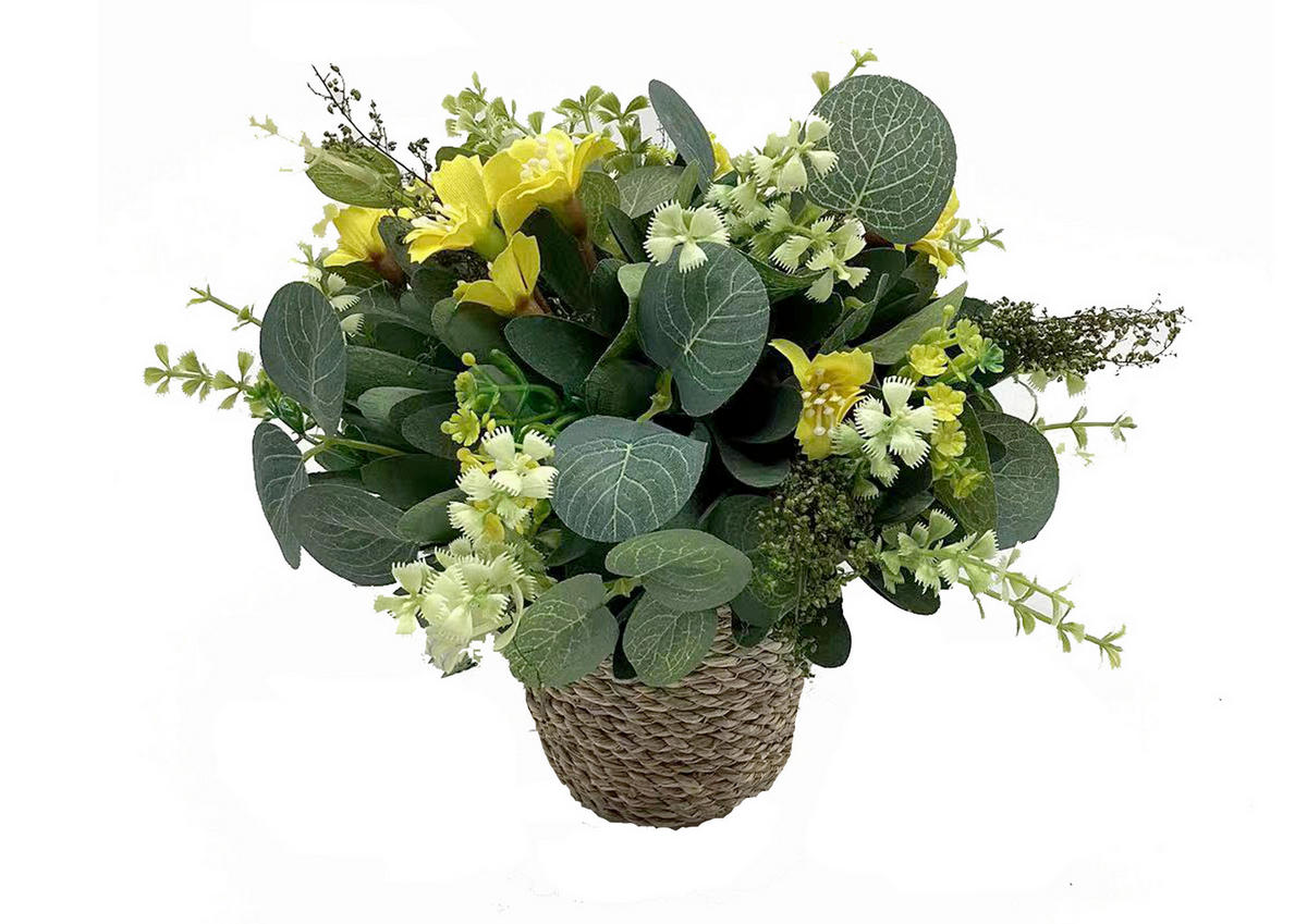 KUNSTBLUME  - Hellgelb/Hellgrün, LIFESTYLE (18/18cm)