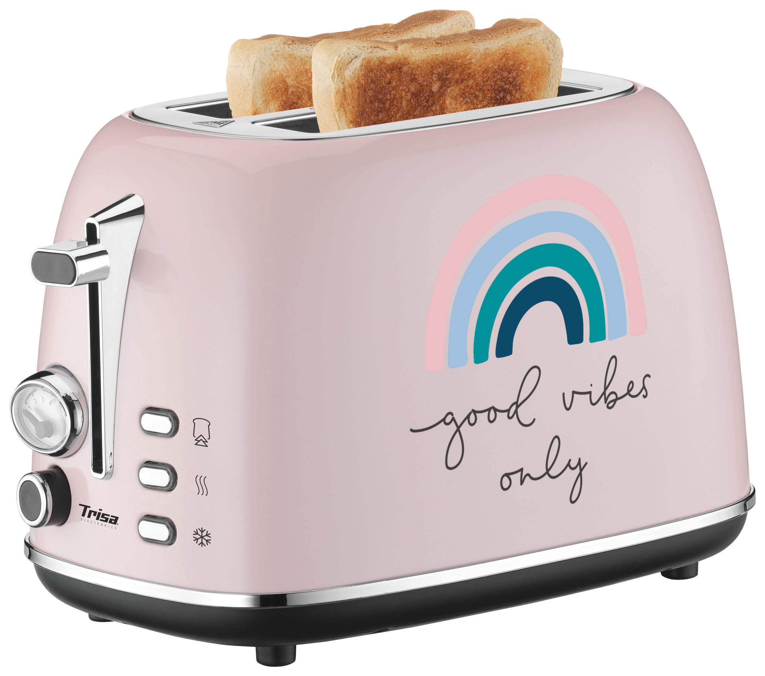 TOASTER  - Hellrosa, KONVENTIONELL, Metall (18/28/18cm) - Trisa Electronics