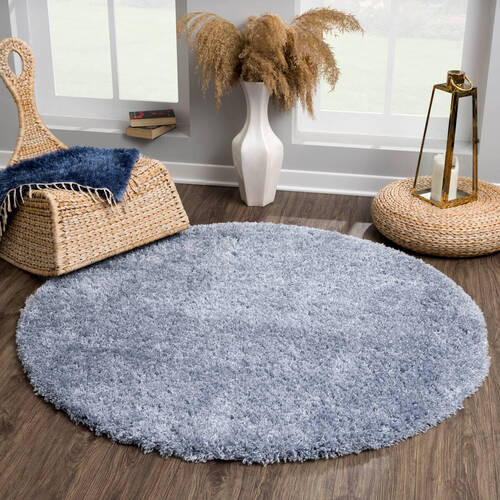 HOCHFLORTEPPICH 80/80 cm Porto Blau  - Blau, KONVENTIONELL, Textil (80/80cm)