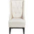 OHRENSESSEL Flachgewebe Beige - Beige/Schwarz, Trend, Holz/Textil (60/115/73cm) - Ambia Home