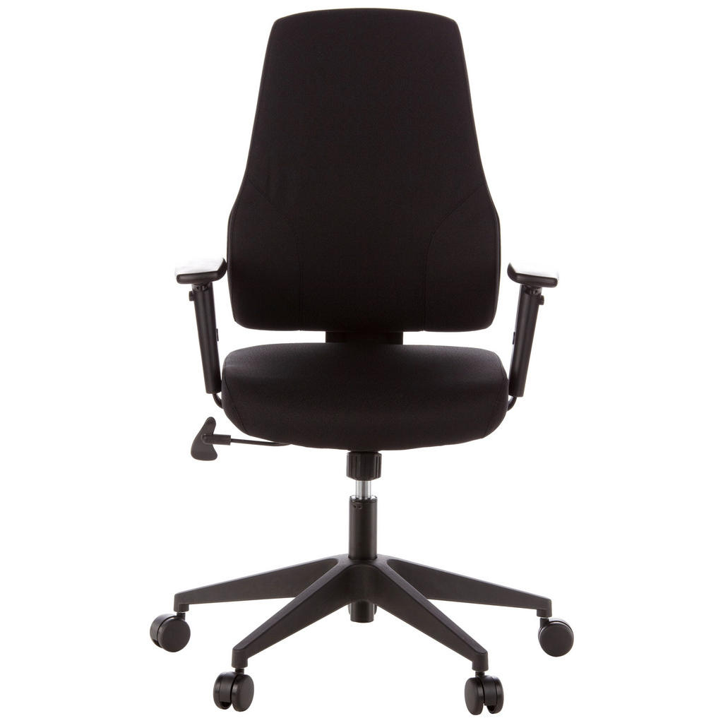 Thumbnail - Mid.you Drehstuhl, Schwarz, Kunststoff, Textil, Drehkreuz, 57x126x45 cm, Wippfunktion, Sitzfläche 360° drehbar, Arbeitsz...