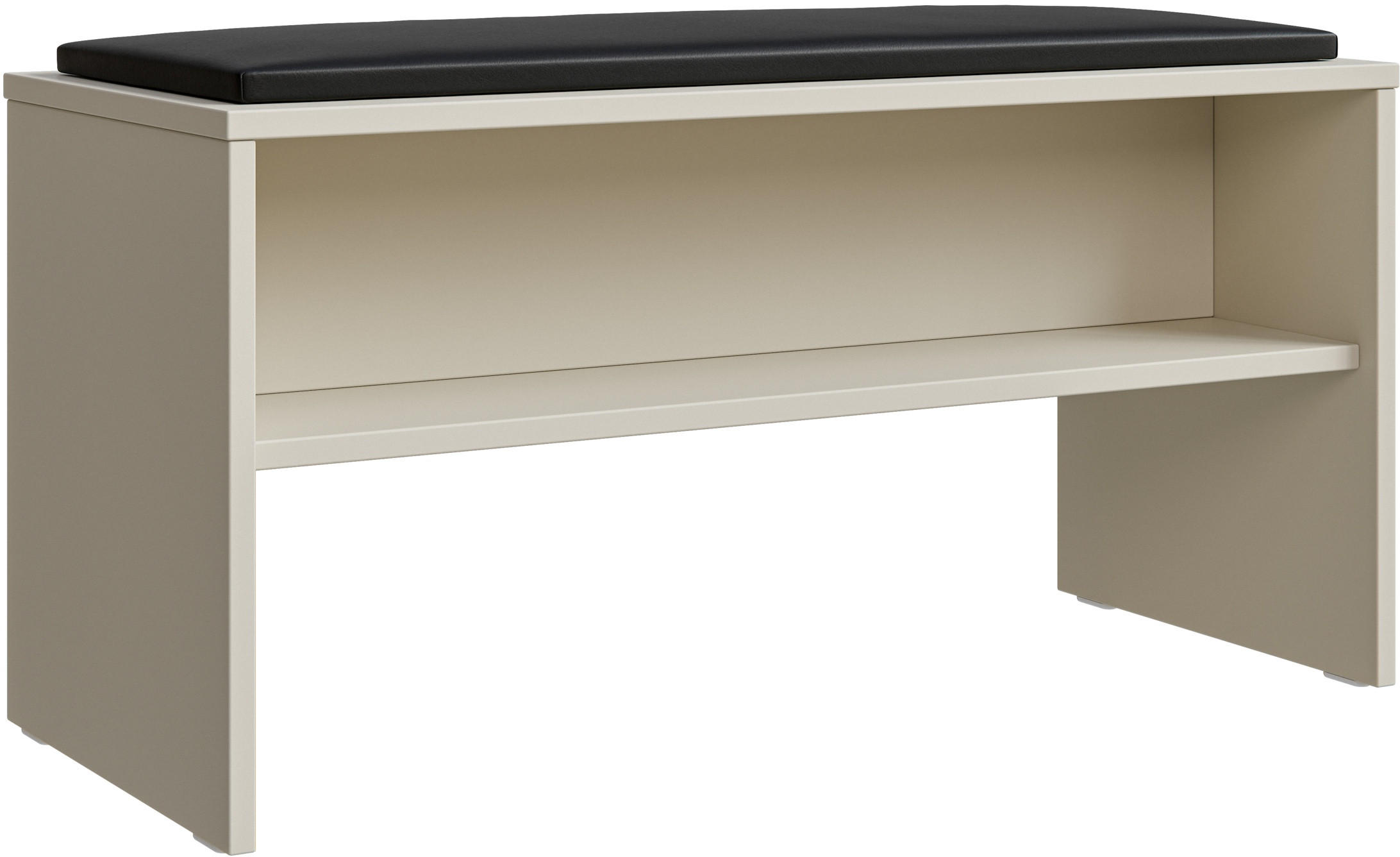 SITZBANK 90/48/40 cm Schwarz, Kaschmir  - Kaschmir/Schwarz, Basics, Textil (90/48/40cm) - Sadena