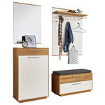 GARDEROBE 5-teilig  in 155/195/40 cm  - Eichefarben/Anthrazit, Design, Holz/Holzwerkstoff (155/195/40cm) - Novel