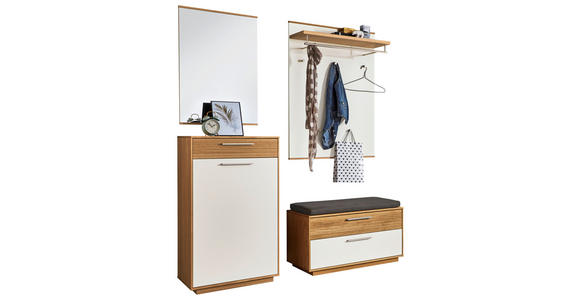 GARDEROBE 5-teilig  in 155/195/40 cm  - Eichefarben/Anthrazit, Design, Holz/Holzwerkstoff (155/195/40cm) - Novel
