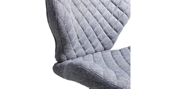 DREHSTUHL Webstoff Hellgrau  - Hellgrau/Schwarz, MODERN, Kunststoff/Textil (51/90-98/51cm) - Carryhome