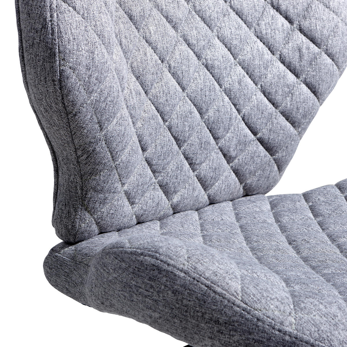 OTOČNÁ STOLIČKA, tkaná textília, svetlosivá - čierna/svetlosivá, Modern, kov/textil (51/90-98/51cm) - Carryhome