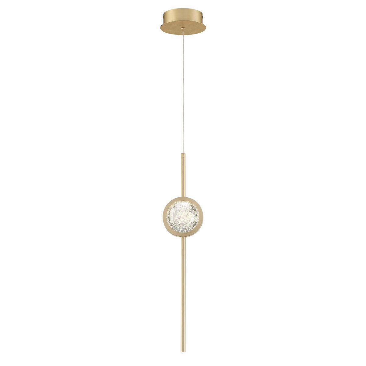 PENDELLEUCHTE 67,5/12,2 cm    - Goldfarben, Basics, Glas/Metall (67,5/12,2cm) - Elstead Lighting
