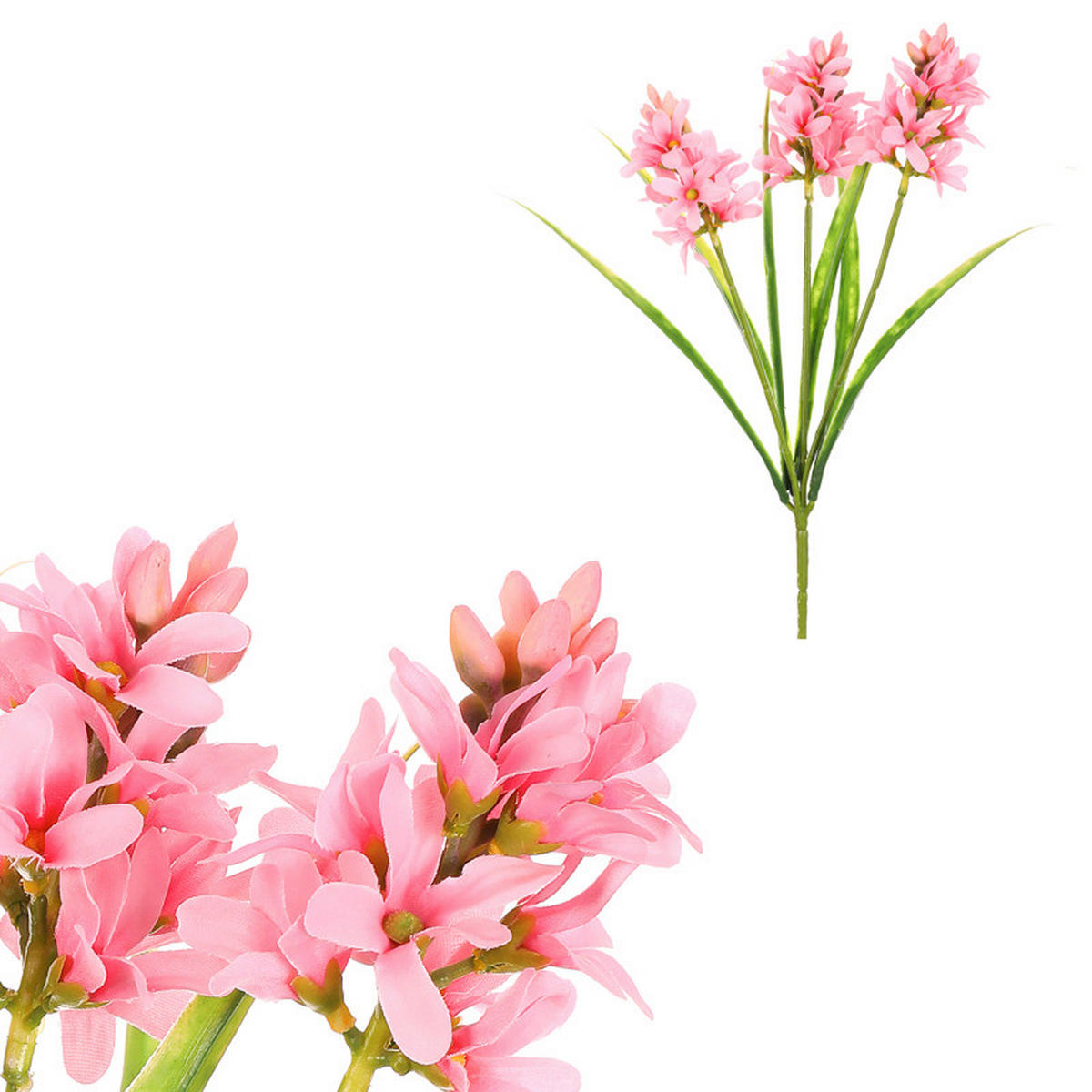 UMELÝ KVET 32 cm - pink/béžová, Basics, plast (32cm)