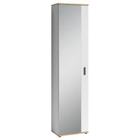 GARDEROBENSCHRANK Jakob  in 49/196/30 cm  - Silberfarben/Weiß, MODERN, Holzwerkstoff/Kunststoff (49/196/30cm) - MID.YOU