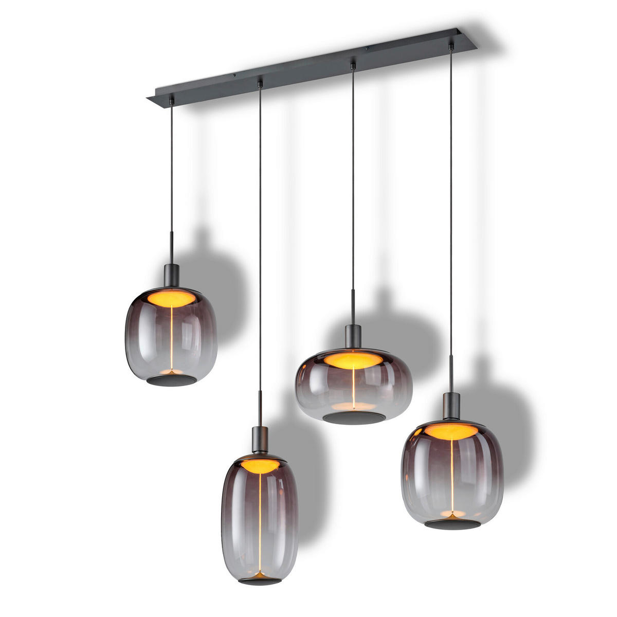 ohne Gläser 95/4,2/200 cm  - Dunkelgrau, Basics, Metall (95/4,2/200cm) - Osram