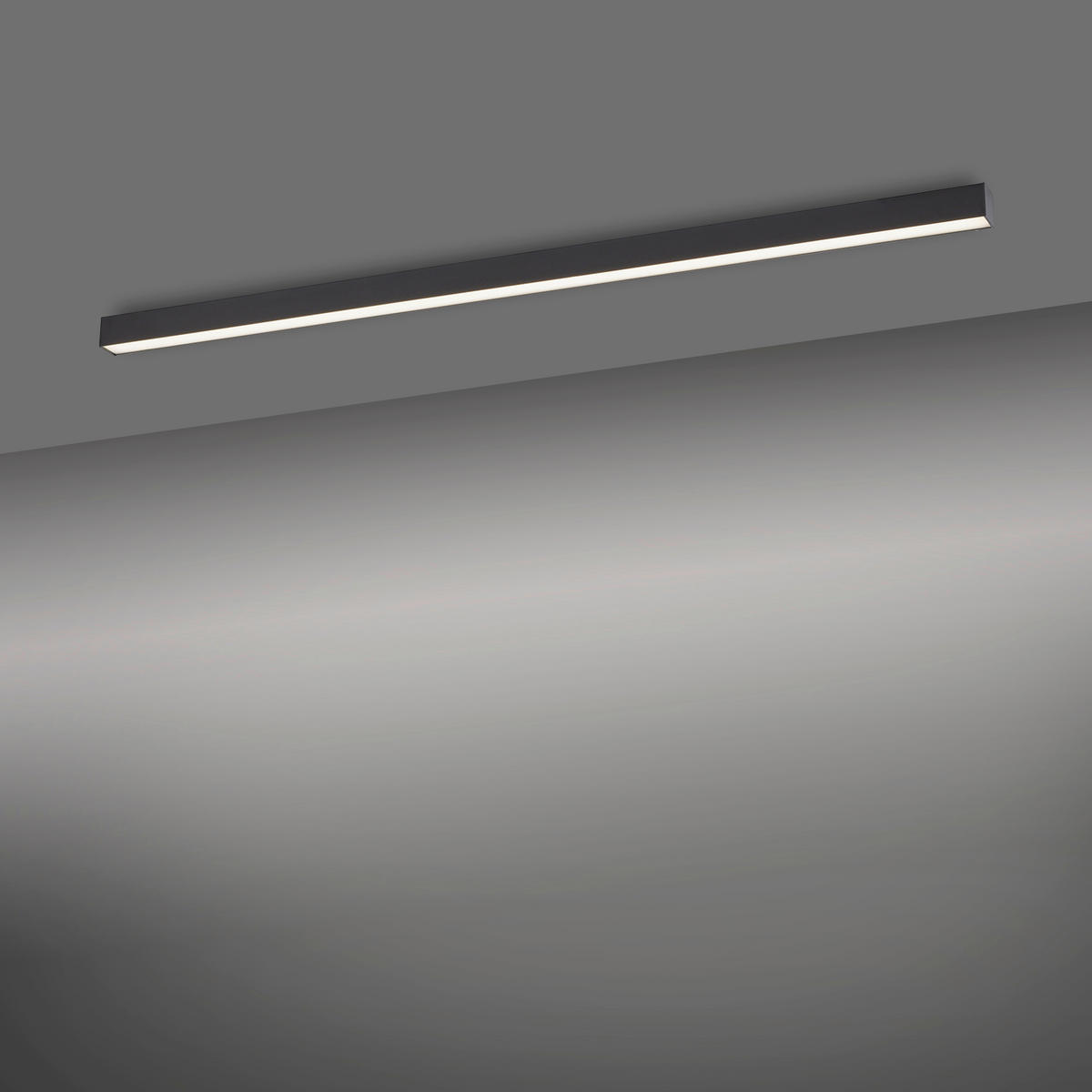 STROPNÍ LED SVÍTIDLO, 110/3,8/3,9 cm - antracitová, Design, kov/plast (110/3,8/3,9cm)