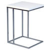 BEISTELLTISCH 43/38/62,5 cm Weiß, Chromfarben rechteckig  - Chromfarben/Weiß, Design, Metall (43/38/62,5cm)