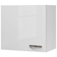 KÜCHENOBERSCHRANK 60/54,8/32 cm  in Weiß, Weiß Hochglanz  - Edelstahlfarben/Weiß Hochglanz, MODERN, Holzwerkstoff/Metall (60/54,8/32cm) - FlexWell