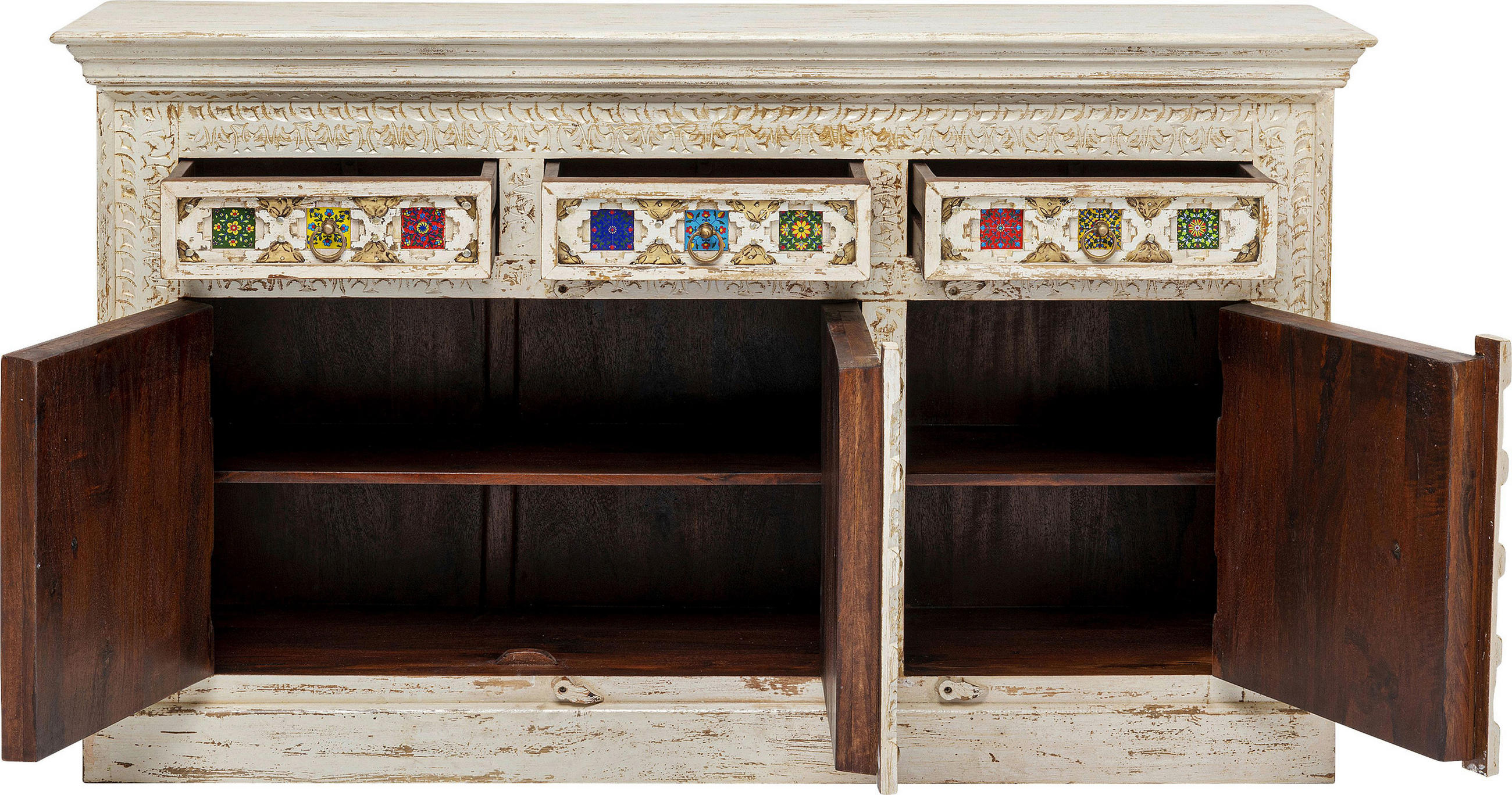 SIDEBOARD  in 150/90/40 cm  - Beige/Multicolor, Holz/Keramik (150/90/40cm) - Kare-Design