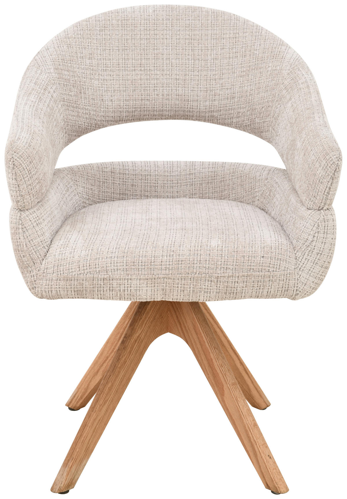 ARMLEHNSTUHL in Holz, Textil Eichefarben, Beige  - Eichefarben/Beige, MODERN, Holz/Textil (58/85/62cm) - Livetastic