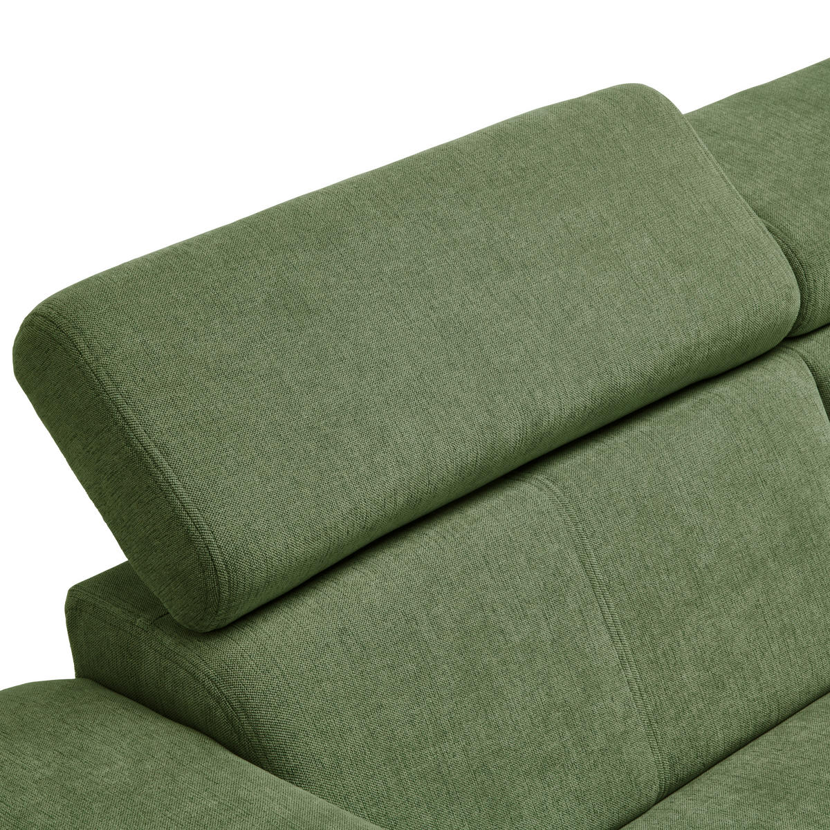 Ecksofa inkl. Funktionen in Chenille Hellgrün  - Schwarz/Hellgrün, Design, Textil/Metall (260/203cm) - Stylife