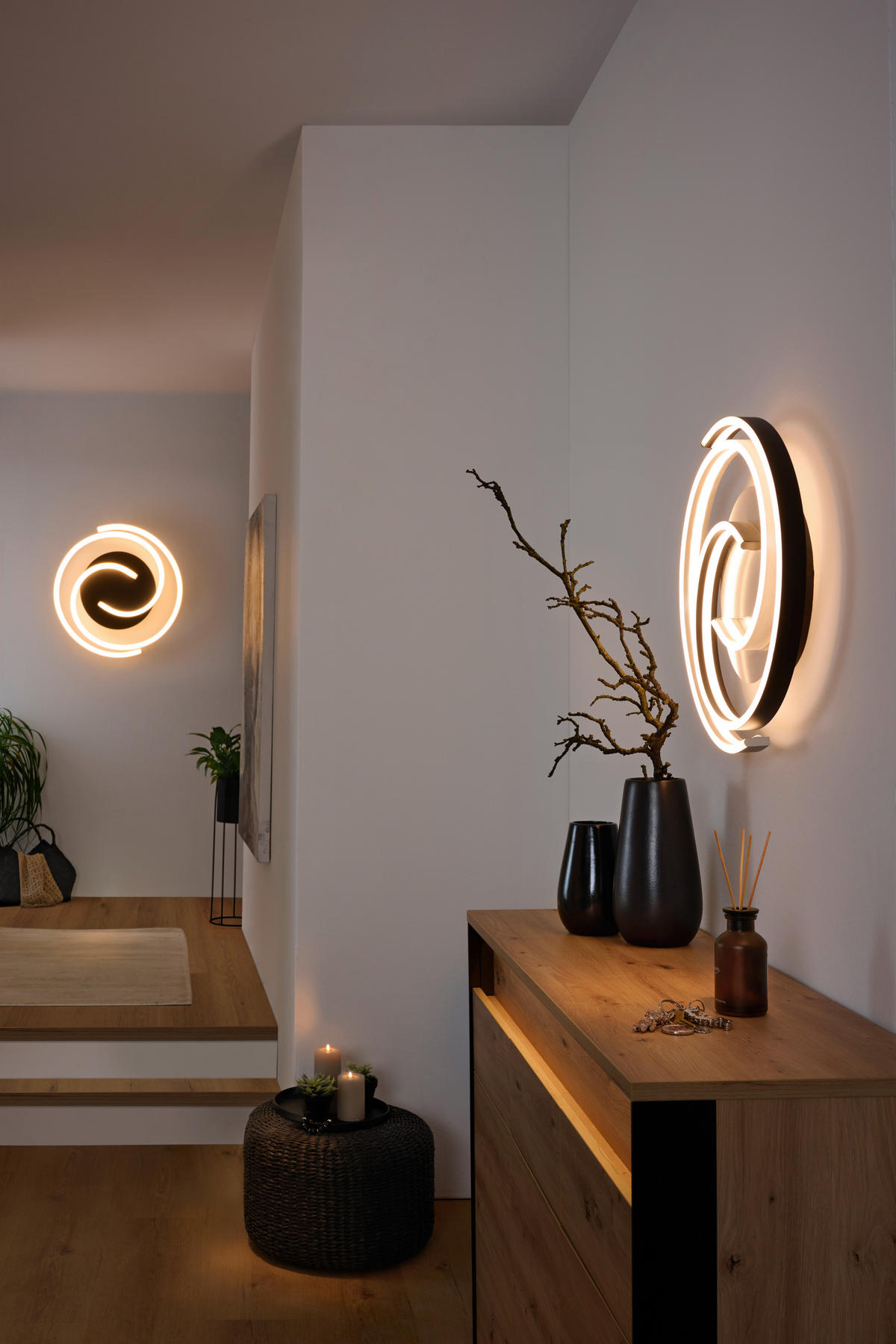 LED-DECKENLEUCHTE  50/9 cm    - Schwarz/Alufarben, Design, Metall (50/9cm) - Trio Leuchten